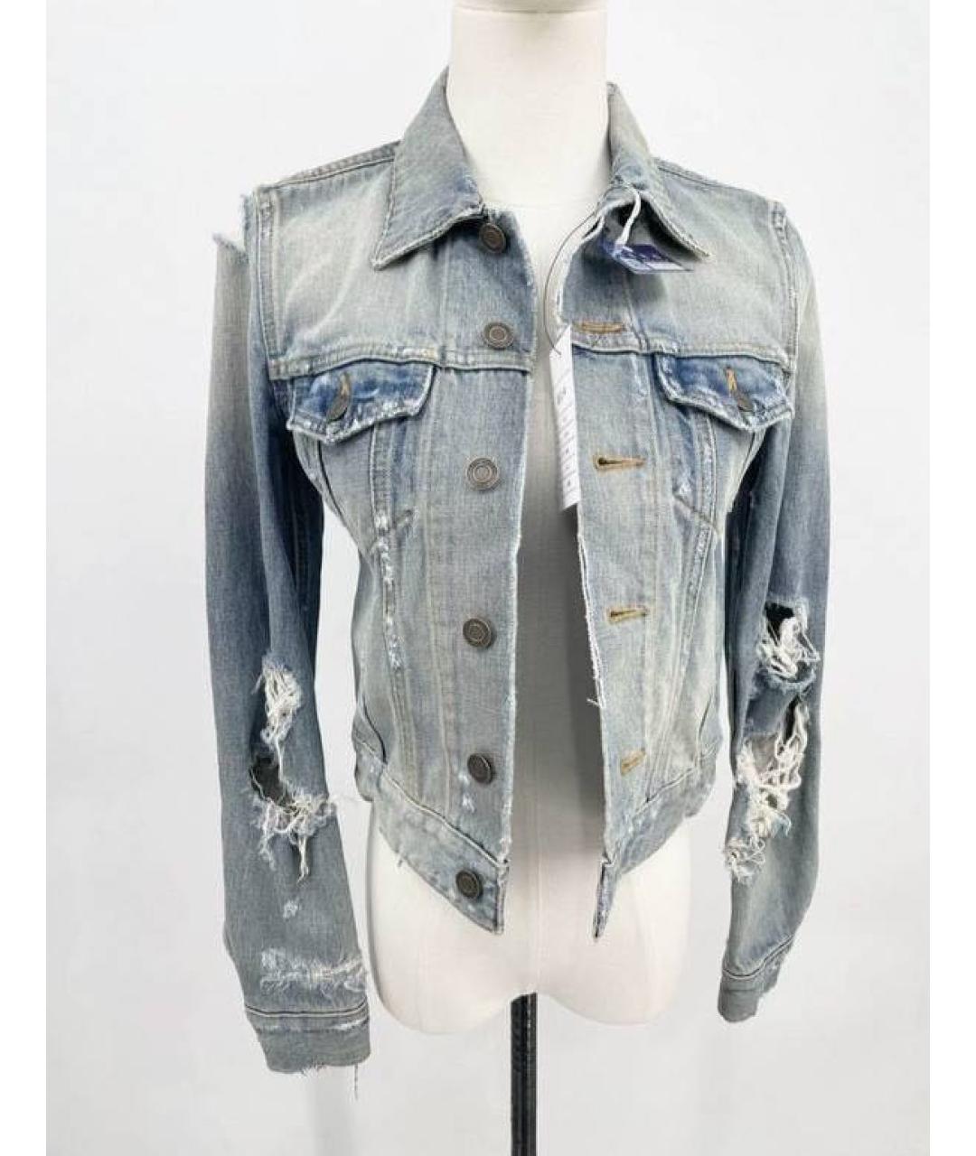 YVES SAINT LAURENT BEAUTY Голубая хлопковая куртка, фото 5