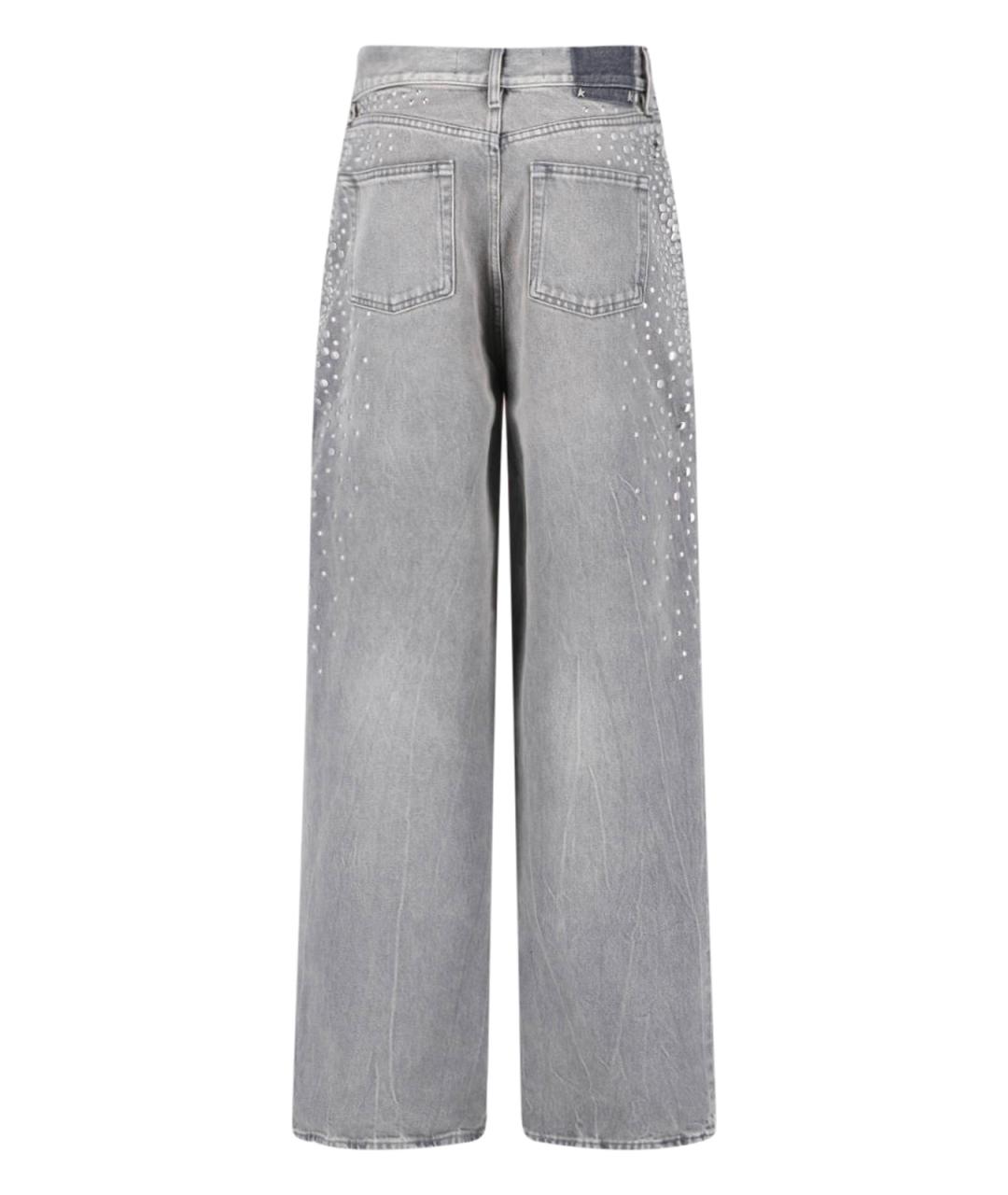 GOLDEN GOOSE DELUXE BRAND Серые хлопковые прямые джинсы, фото 2