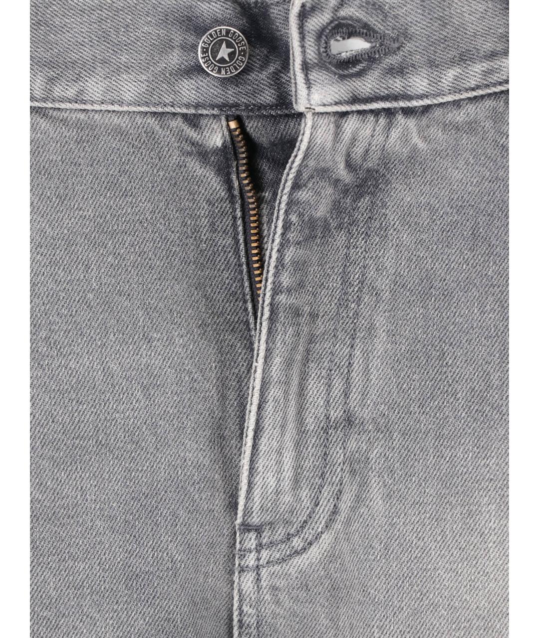 GOLDEN GOOSE DELUXE BRAND Серые хлопковые прямые джинсы, фото 5