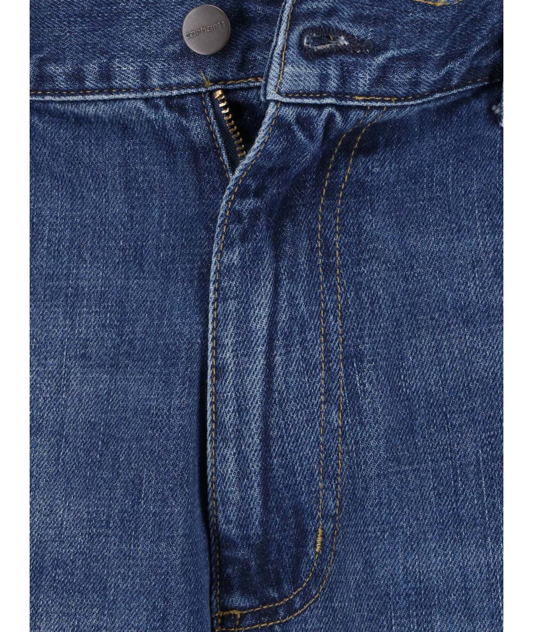CARHARTT WIP Синие хлопковые прямые джинсы, фото 5