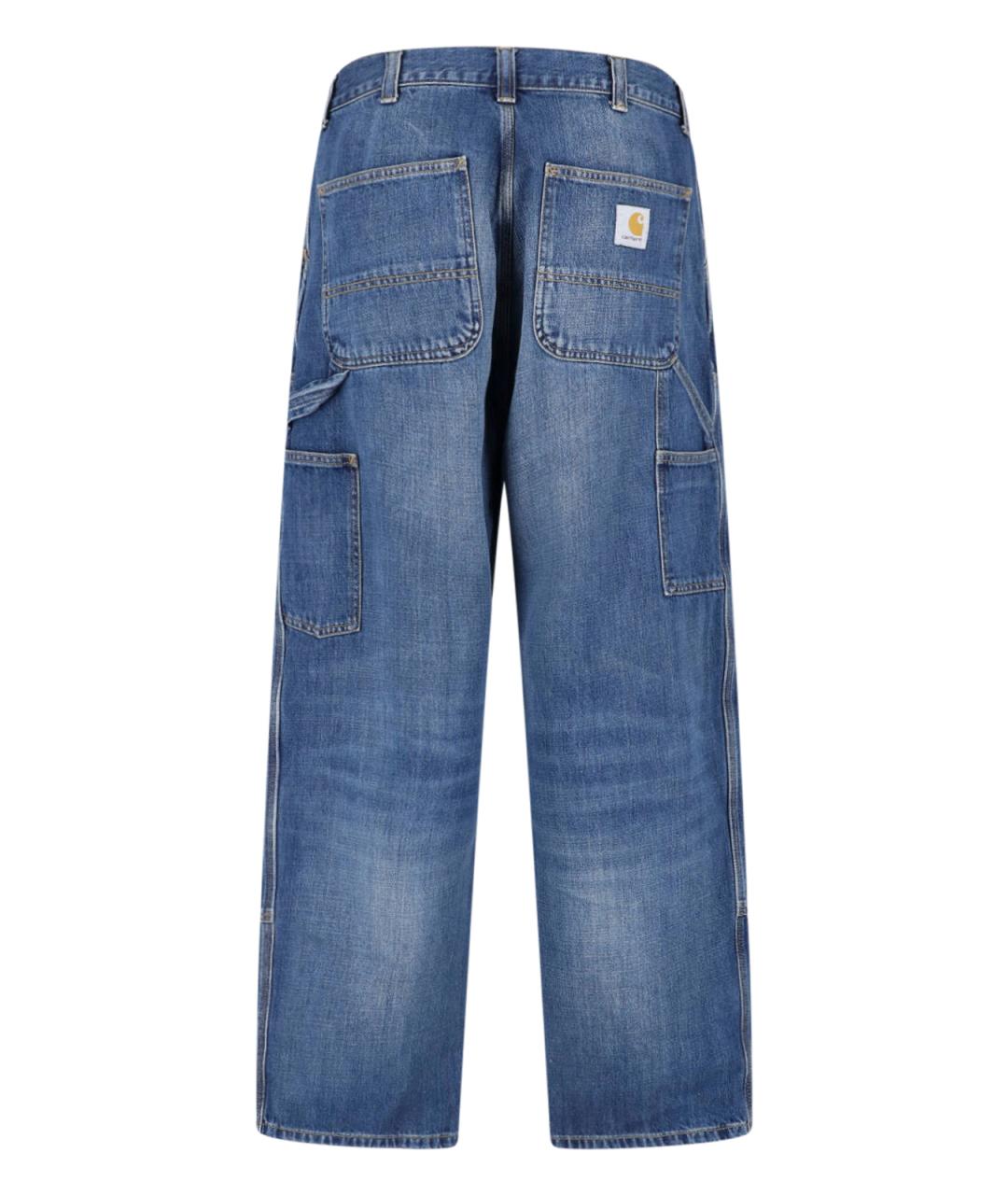 CARHARTT WIP Синие хлопковые прямые джинсы, фото 2