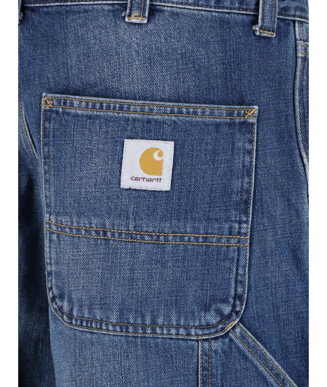 CARHARTT WIP Синие хлопковые прямые джинсы, фото 4