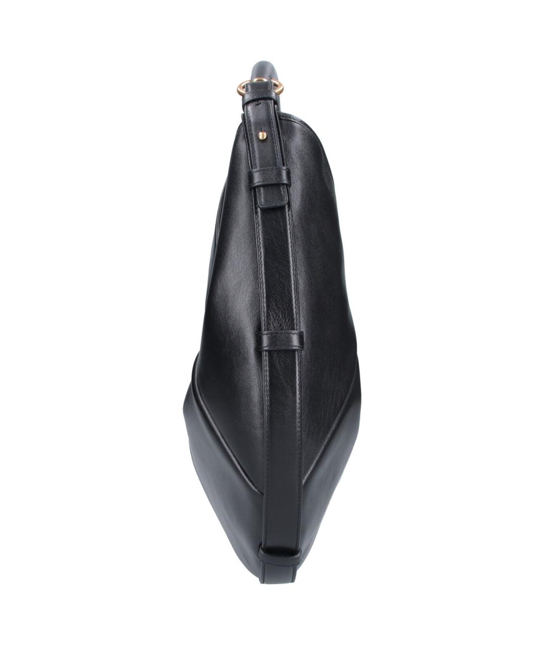 SAINT LAURENT Черная кожаная сумка через плечо, фото 5