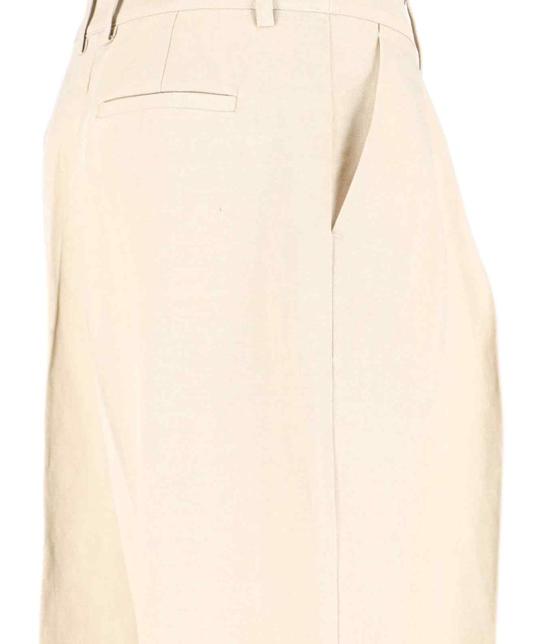 THE FRANKIE SHOP Бежевые льняные шорты, фото 4