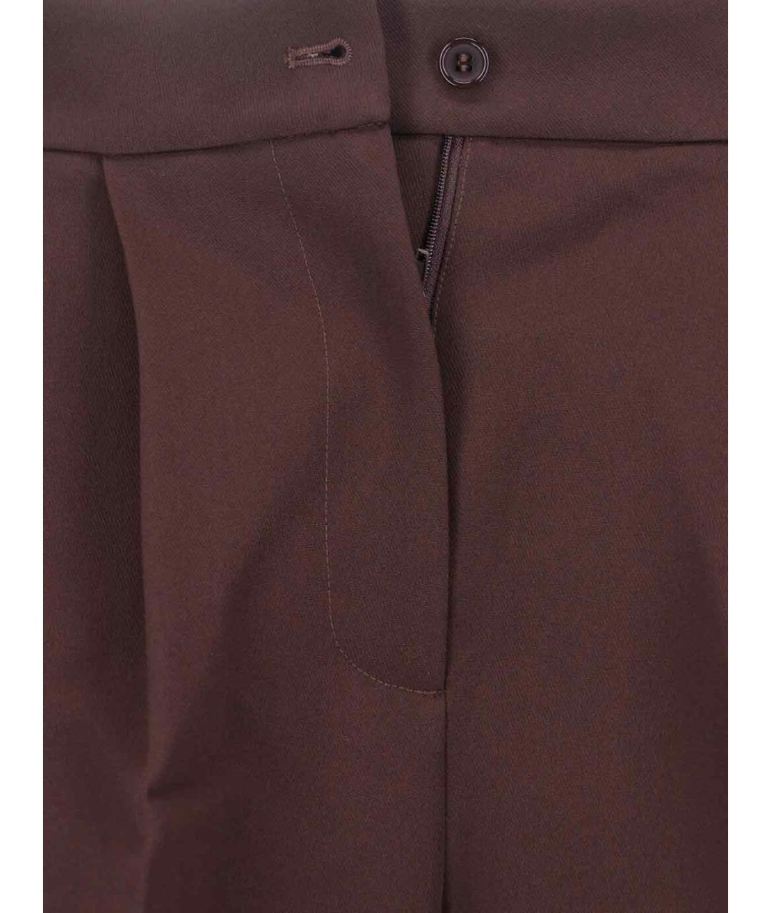 THE FRANKIE SHOP Коричневые прямые брюки, фото 4