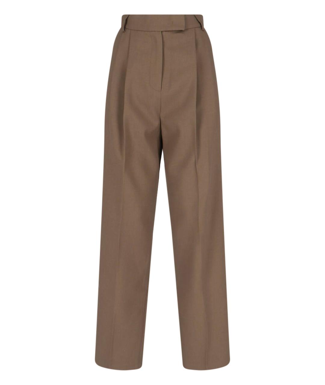 THE FRANKIE SHOP Коричневые прямые брюки, фото 1