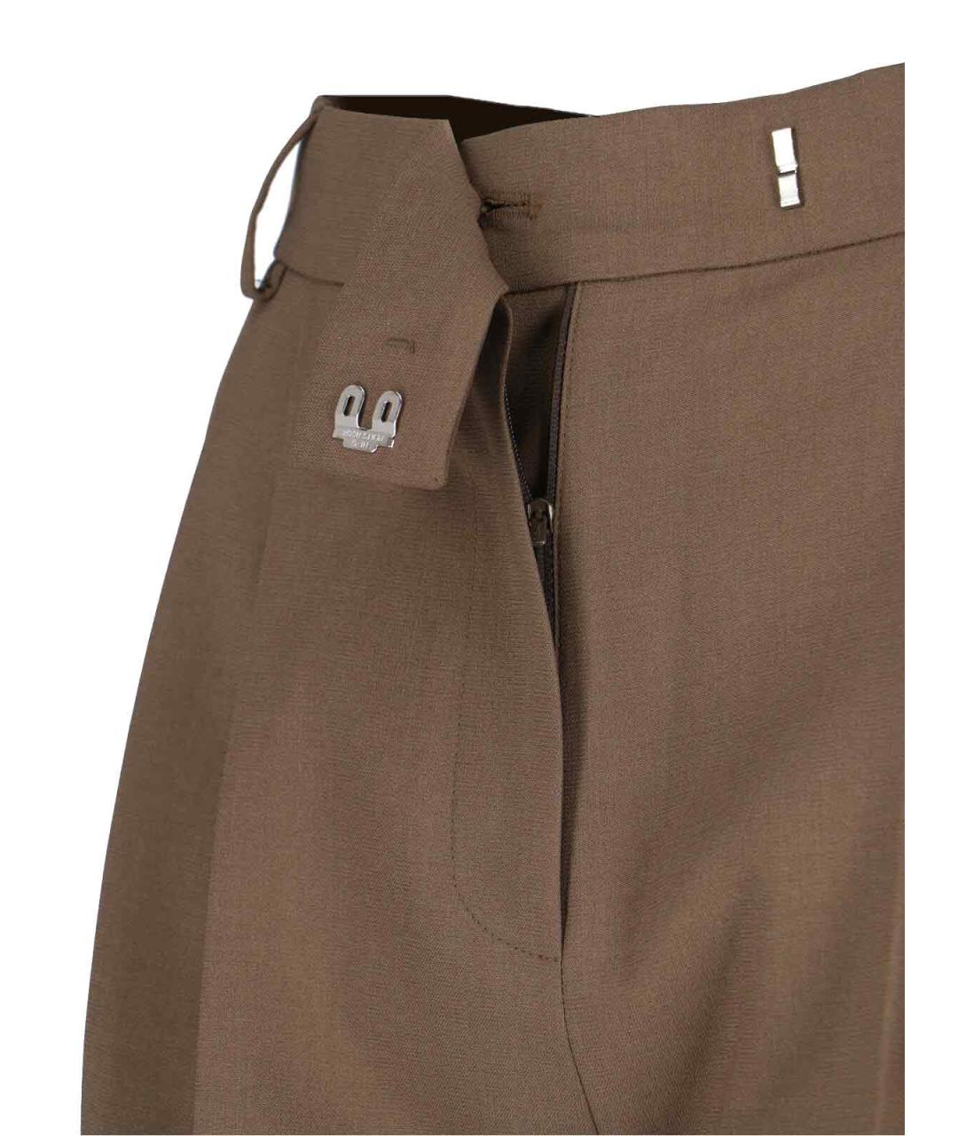 THE FRANKIE SHOP Коричневые прямые брюки, фото 5