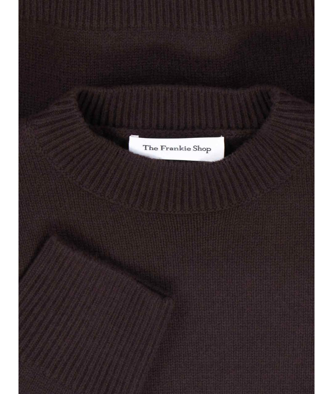 THE FRANKIE SHOP Коричневый шерстяной джемпер / свитер, фото 3