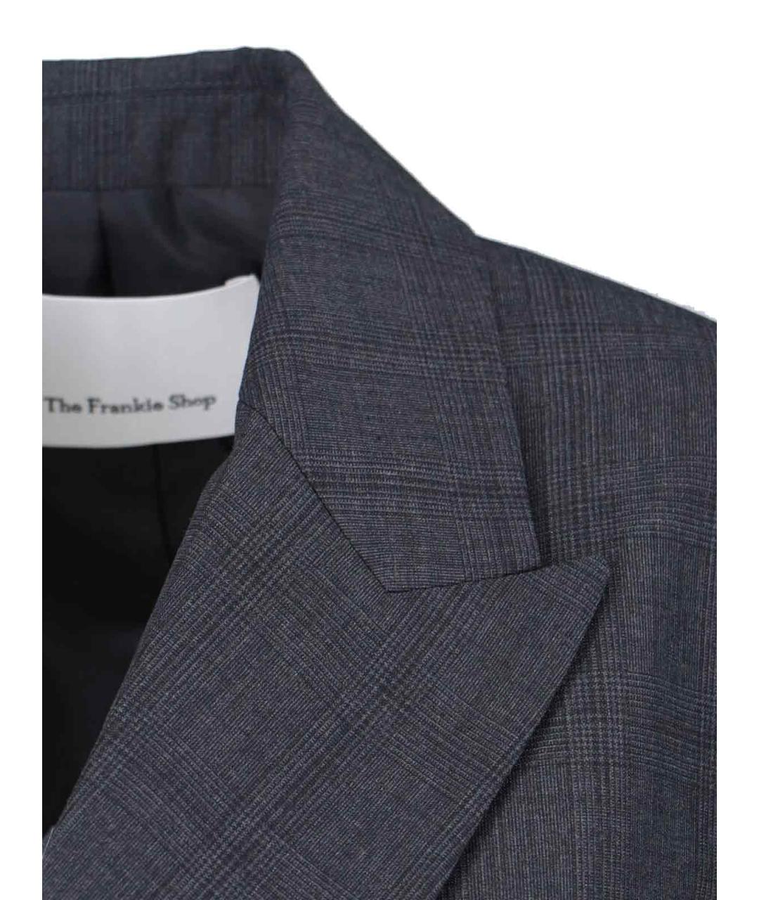 THE FRANKIE SHOP Серый шерстяной жакет/пиджак, фото 5