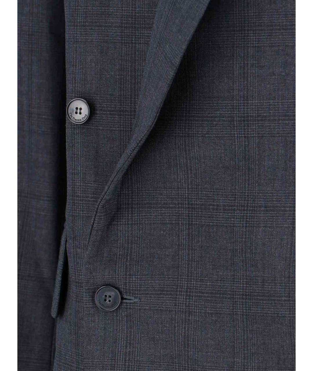 THE FRANKIE SHOP Серый шерстяной жакет/пиджак, фото 4