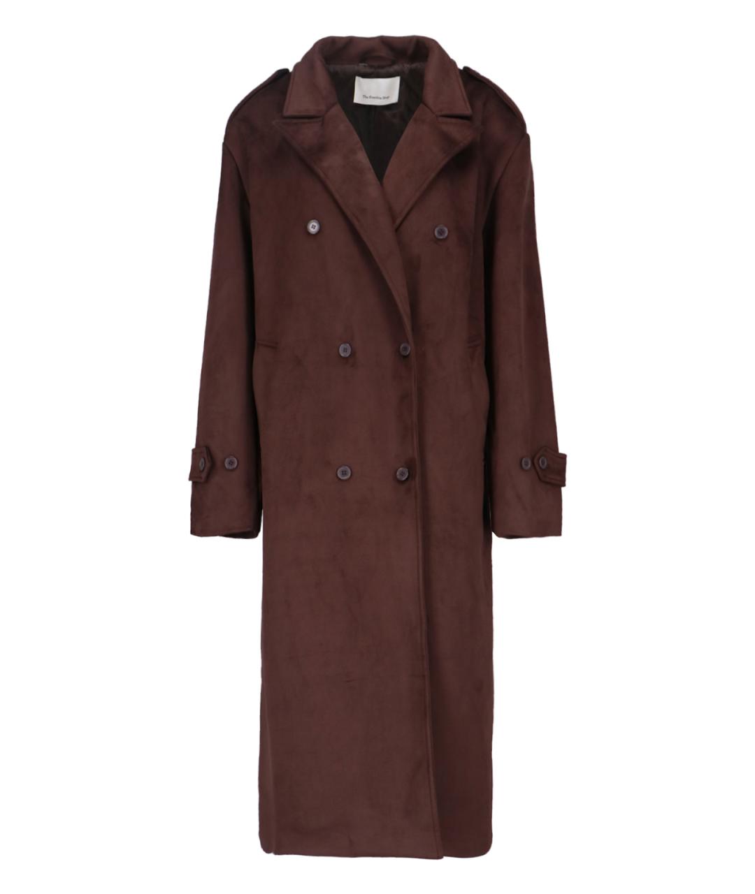 THE FRANKIE SHOP Коричневый полиэстеровый тренч/плащ, фото 1