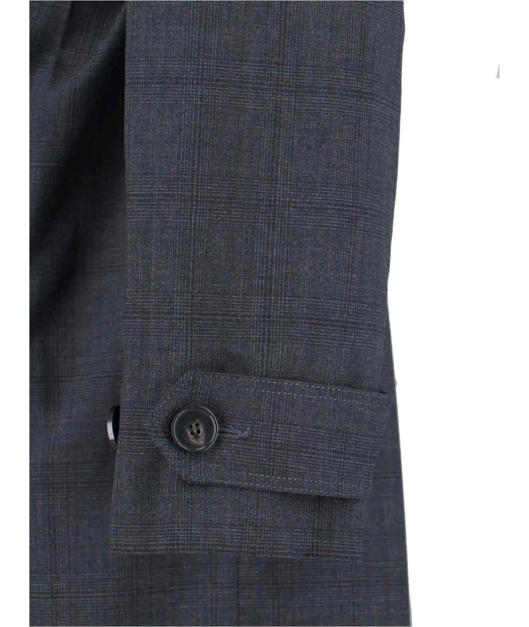 THE FRANKIE SHOP Серый шерстяной тренч/плащ, фото 5