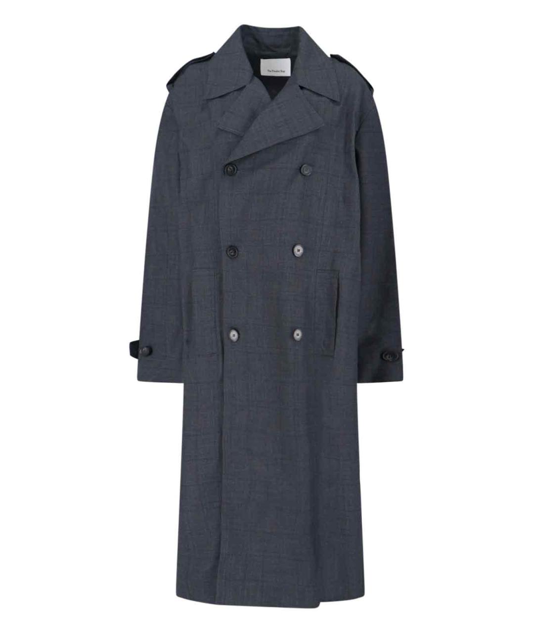THE FRANKIE SHOP Серый шерстяной тренч/плащ, фото 1