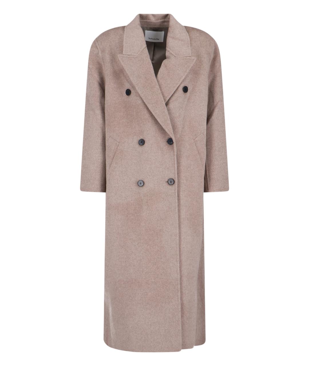 THE FRANKIE SHOP Бежевое шерстяное пальто, фото 1
