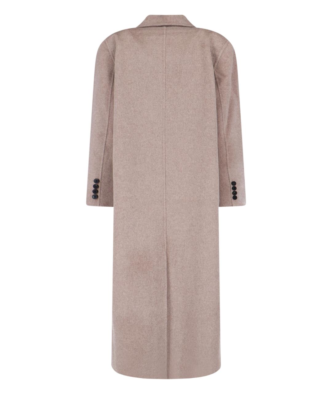 THE FRANKIE SHOP Бежевое шерстяное пальто, фото 2