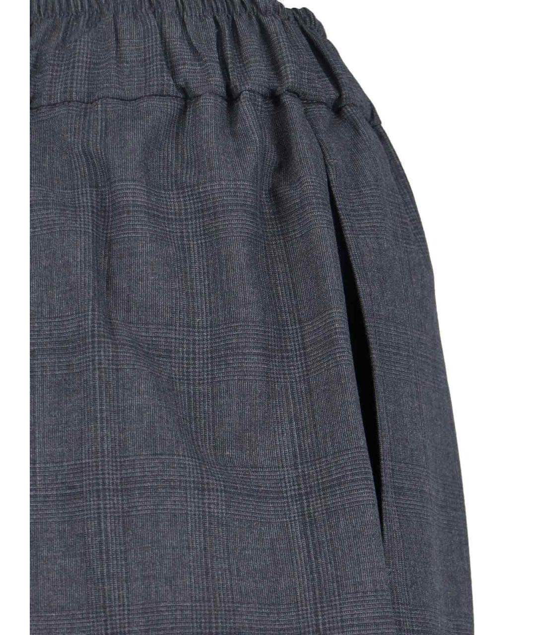 THE FRANKIE SHOP Серые шерстяные прямые брюки, фото 4