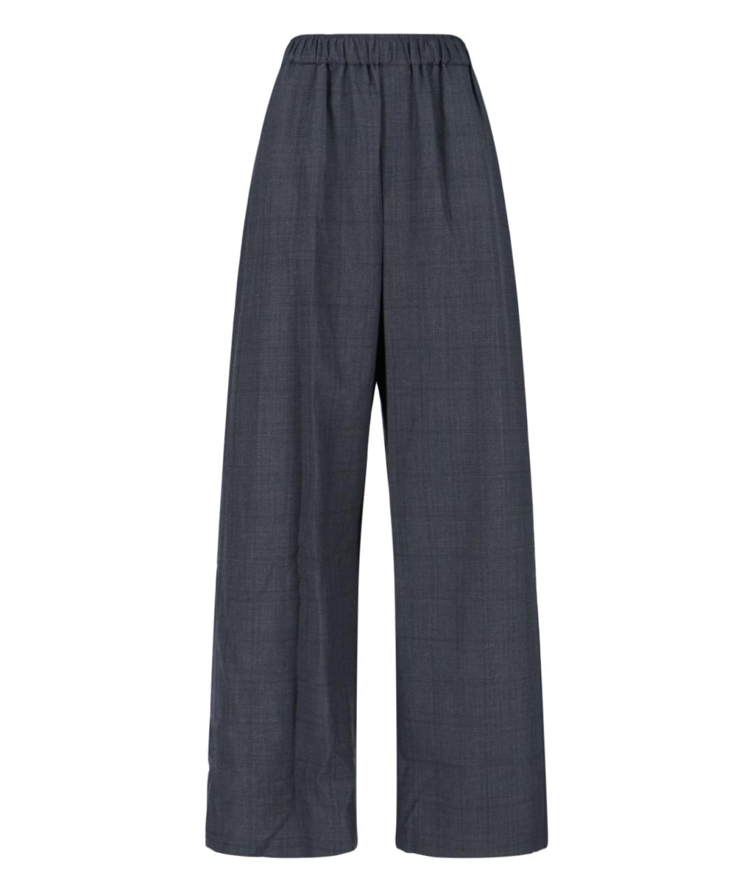 THE FRANKIE SHOP Серые шерстяные прямые брюки, фото 1