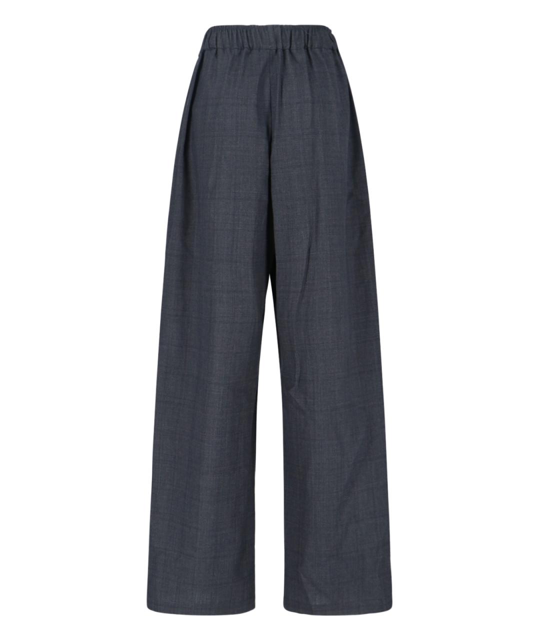 THE FRANKIE SHOP Серые шерстяные прямые брюки, фото 2