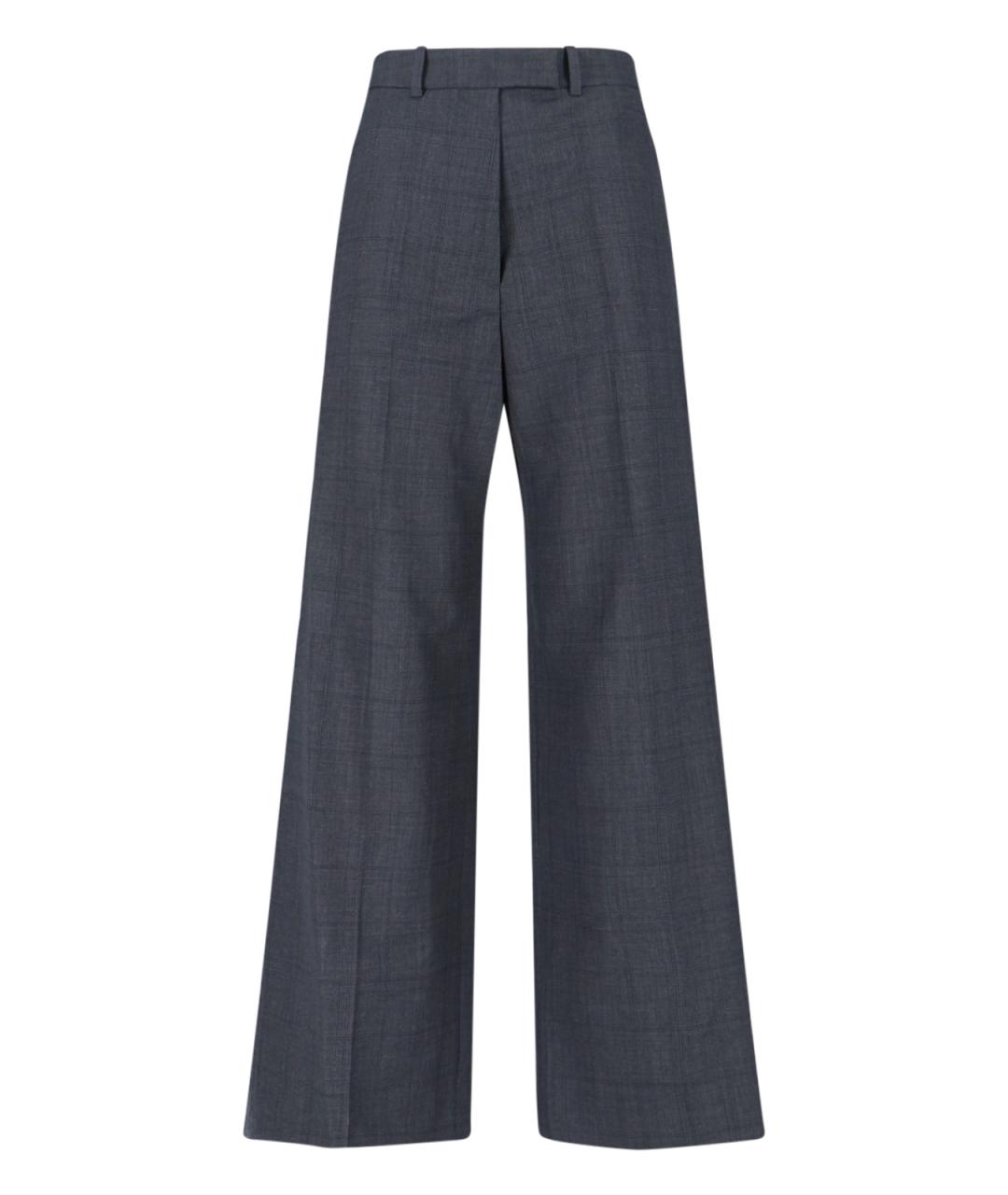 THE FRANKIE SHOP Серые шерстяные прямые брюки, фото 1