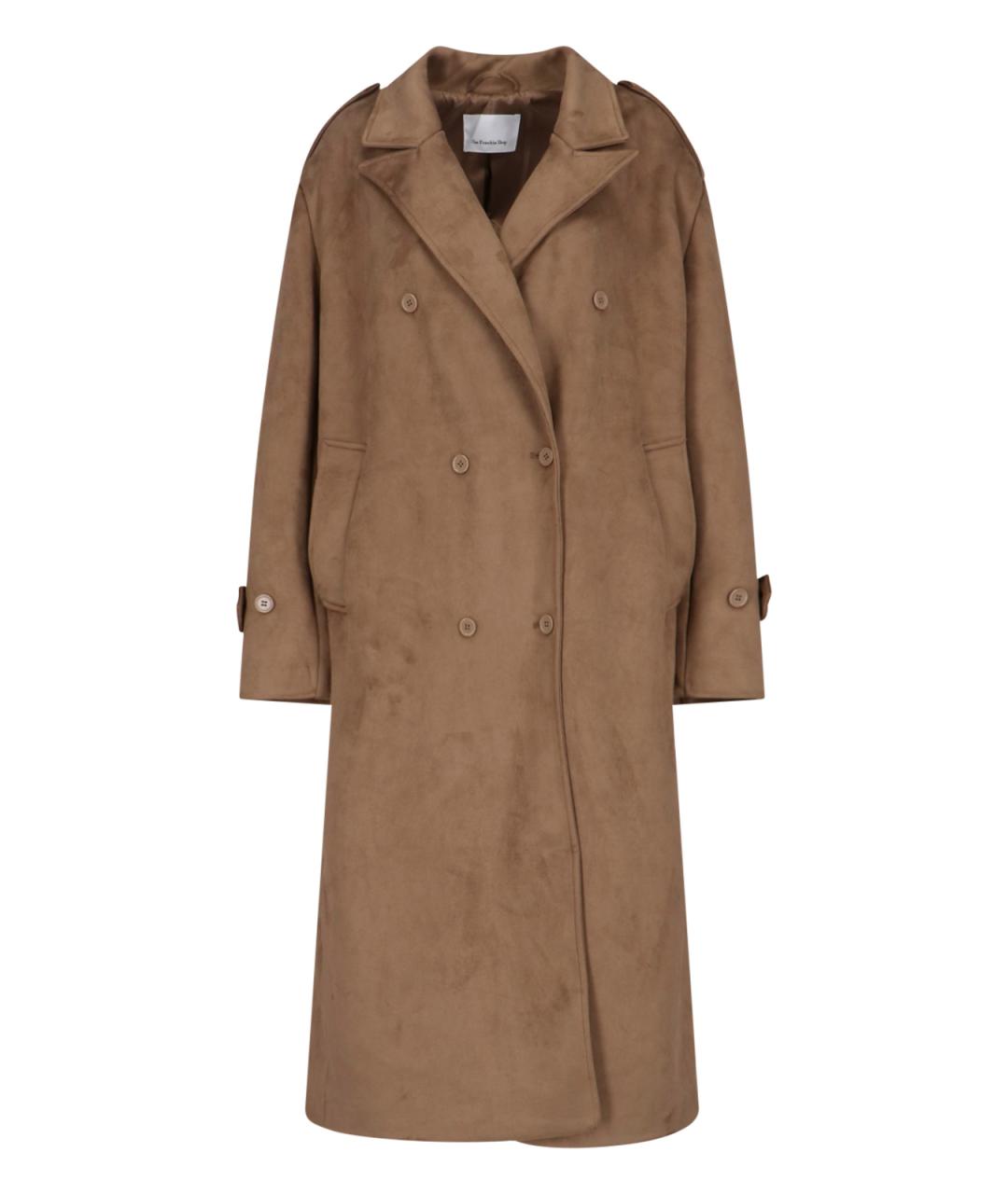 THE FRANKIE SHOP Коричневый полиэстеровый тренч/плащ, фото 1