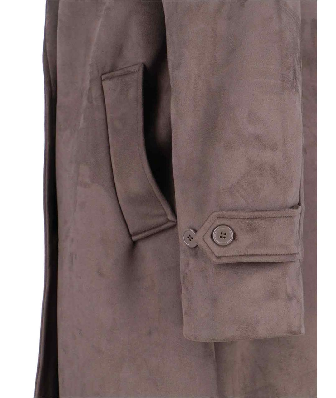 THE FRANKIE SHOP Серый полиэстеровый тренч/плащ, фото 4