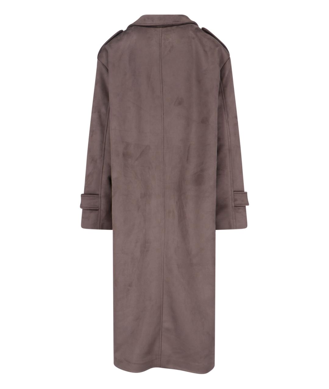 THE FRANKIE SHOP Серый полиэстеровый тренч/плащ, фото 2