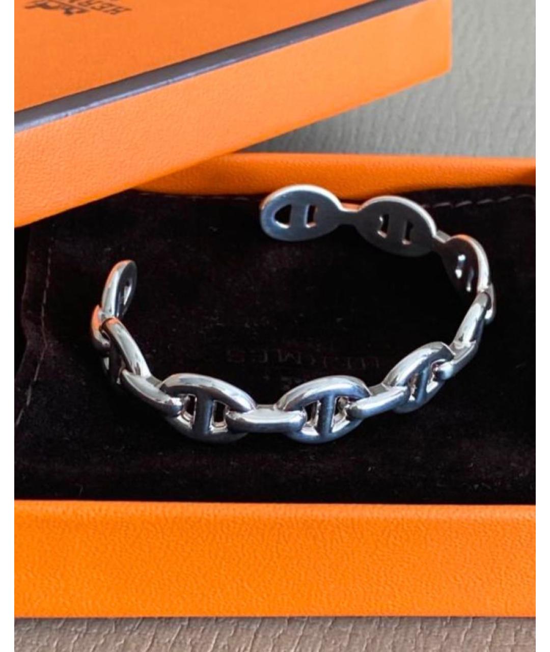 HERMES Серебрянный серебряный браслет, фото 4