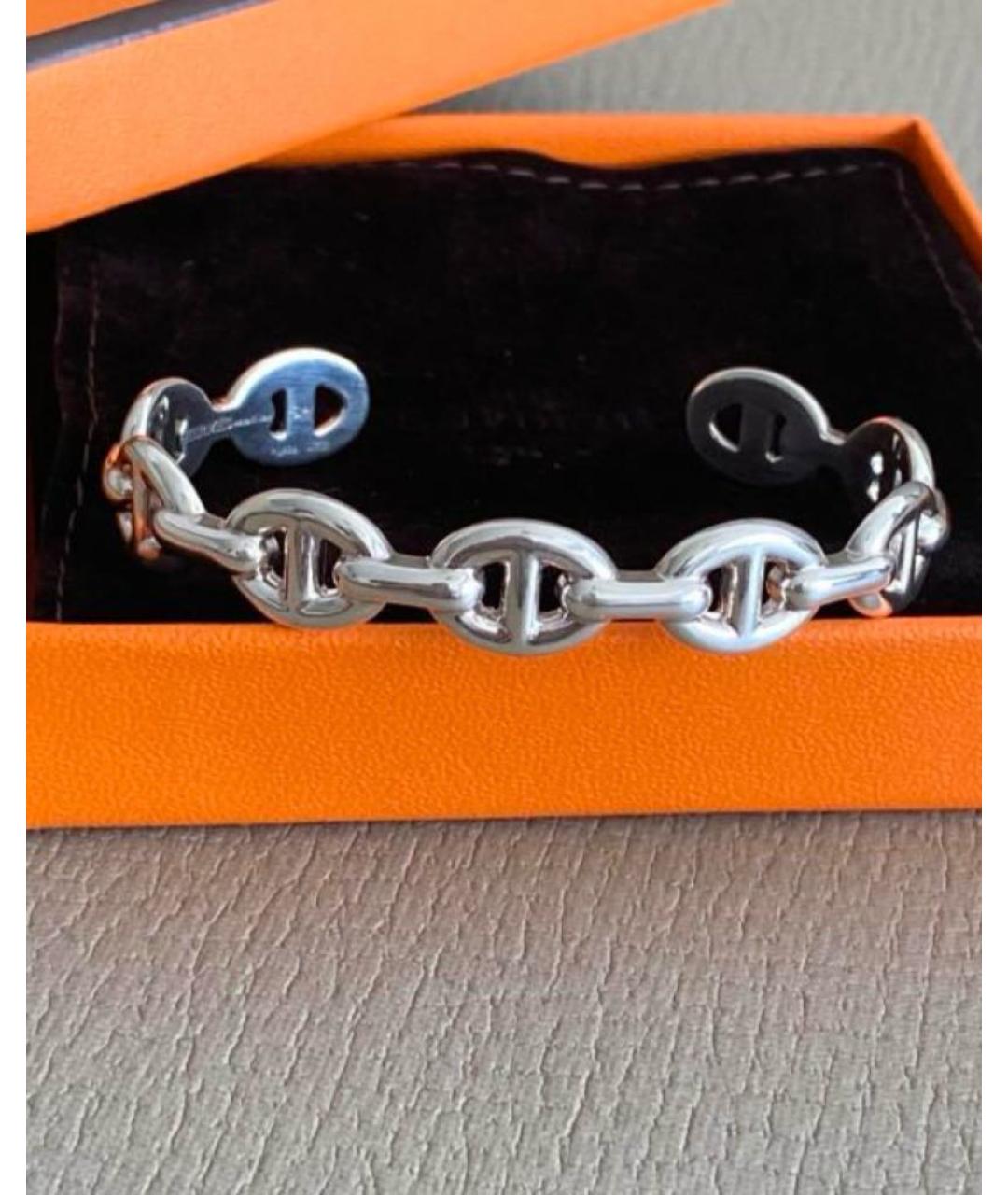 HERMES Серебрянный серебряный браслет, фото 2