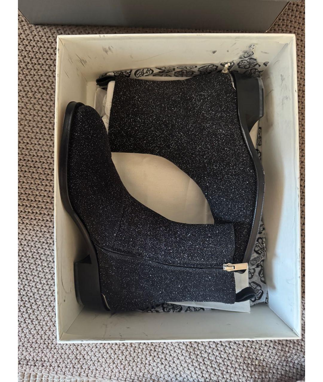 ALEXANDER MCQUEEN Антрацитовые высокие ботинки, фото 5