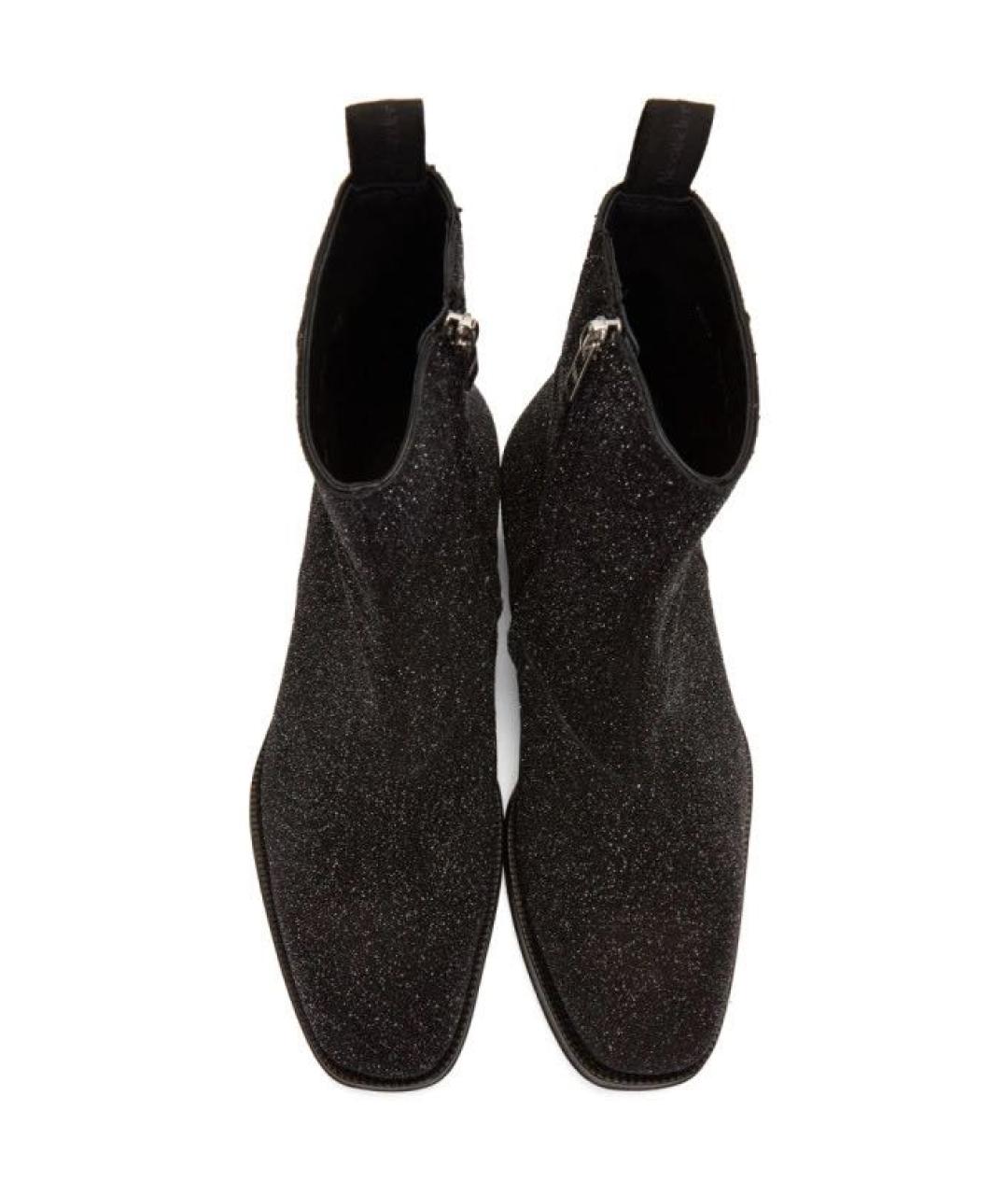 ALEXANDER MCQUEEN Антрацитовые высокие ботинки, фото 3