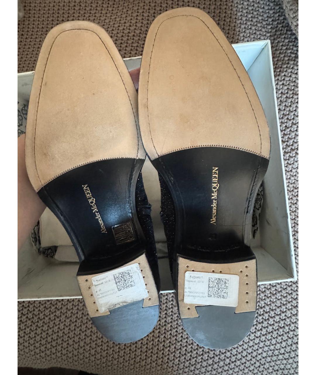 ALEXANDER MCQUEEN Антрацитовые высокие ботинки, фото 6