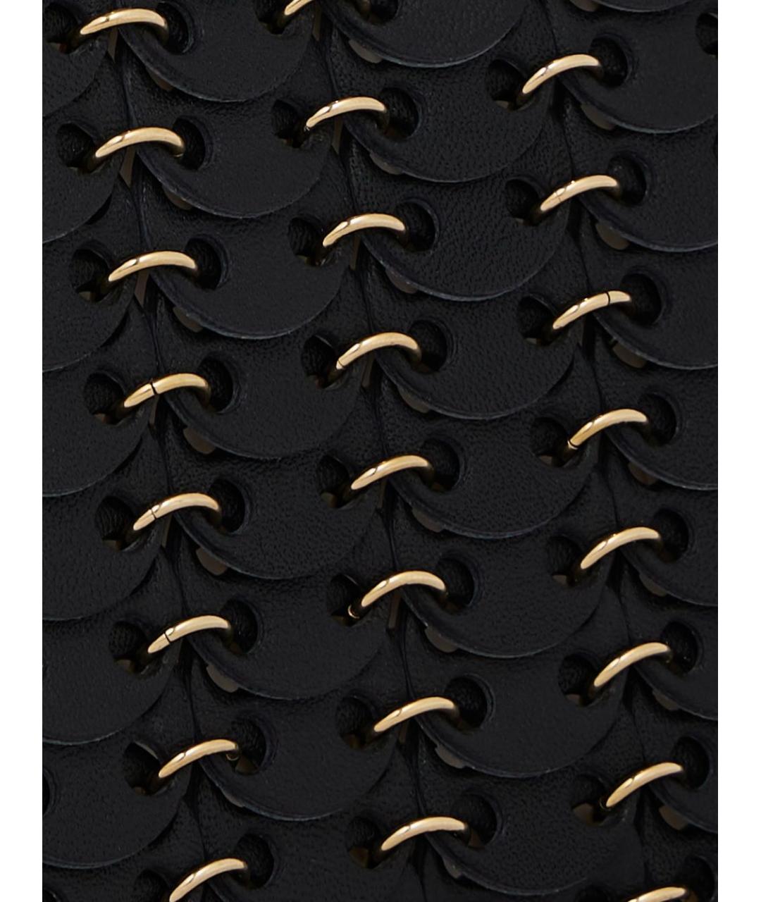 PACO RABANNE Черная кожаная сумка через плечо, фото 4