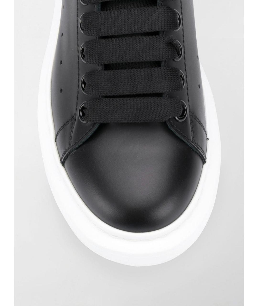 ALEXANDER MCQUEEN Черные кожаные кеды, фото 5