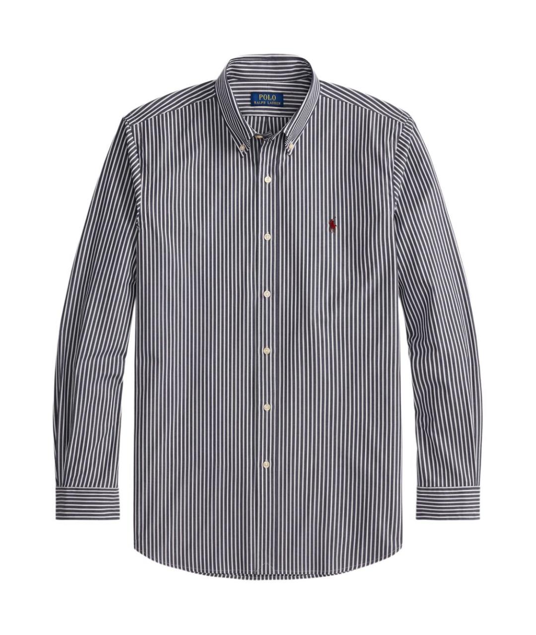 POLO RALPH LAUREN Темно-синяя хлопковая классическая рубашка, фото 1