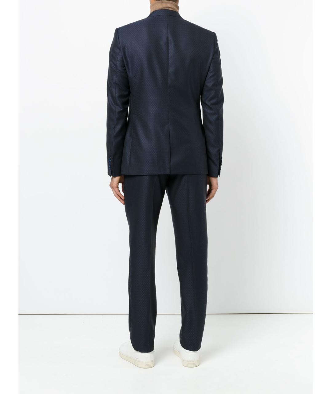 DOLCE&GABBANA Темно-синий классический костюм, фото 4