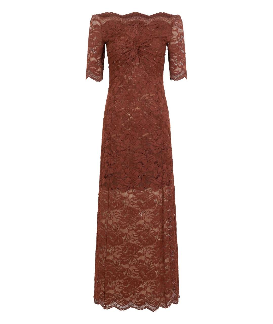 PACO RABANNE Коричневое полиамидовое вечернее платье, фото 1