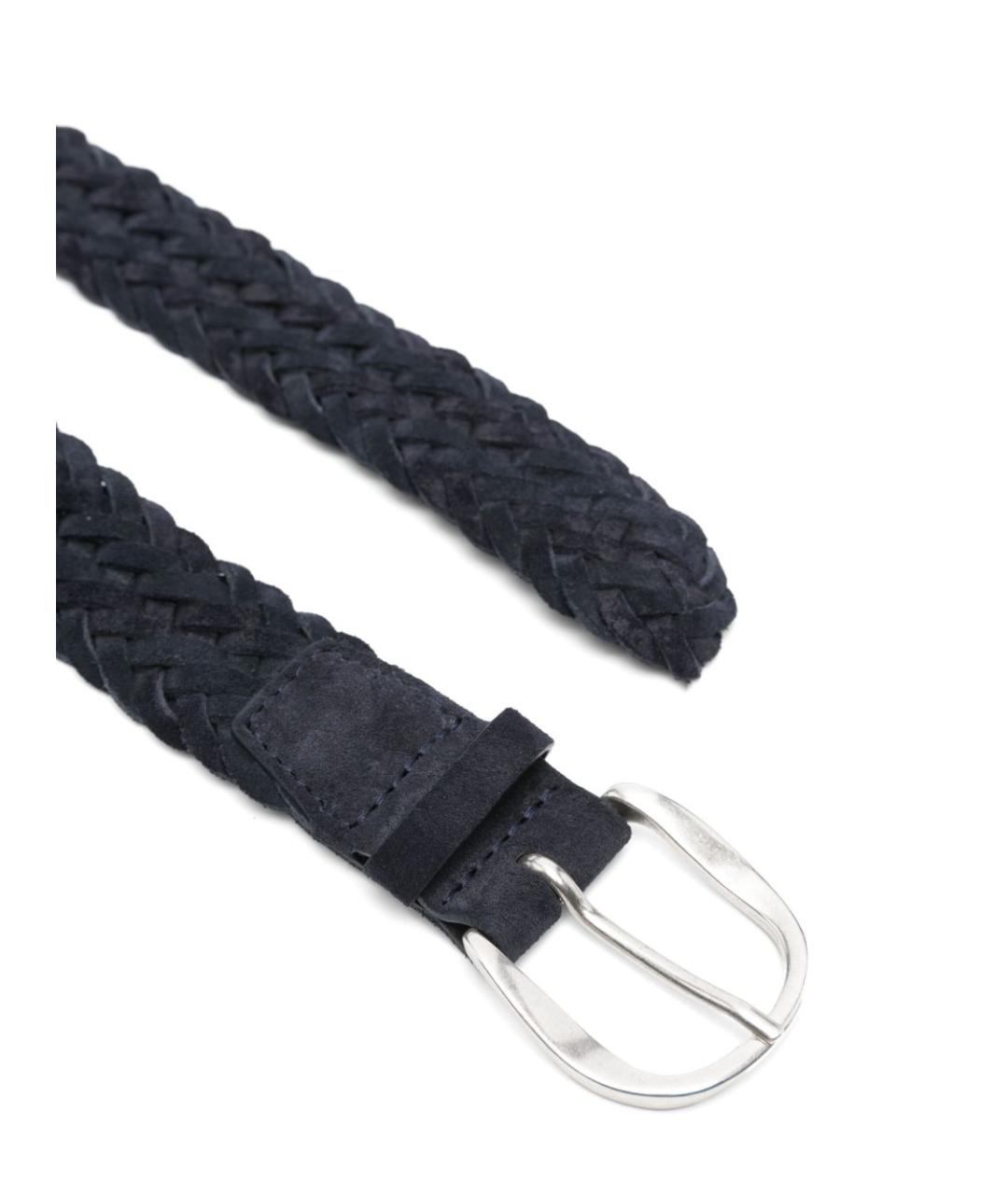 ORCIANI Темно-синий кожаный ремень, фото 2