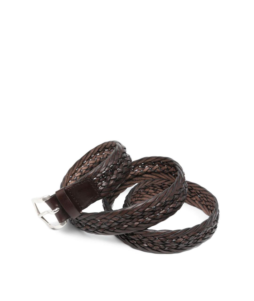 ORCIANI Коричневый кожаный ремень, фото 2