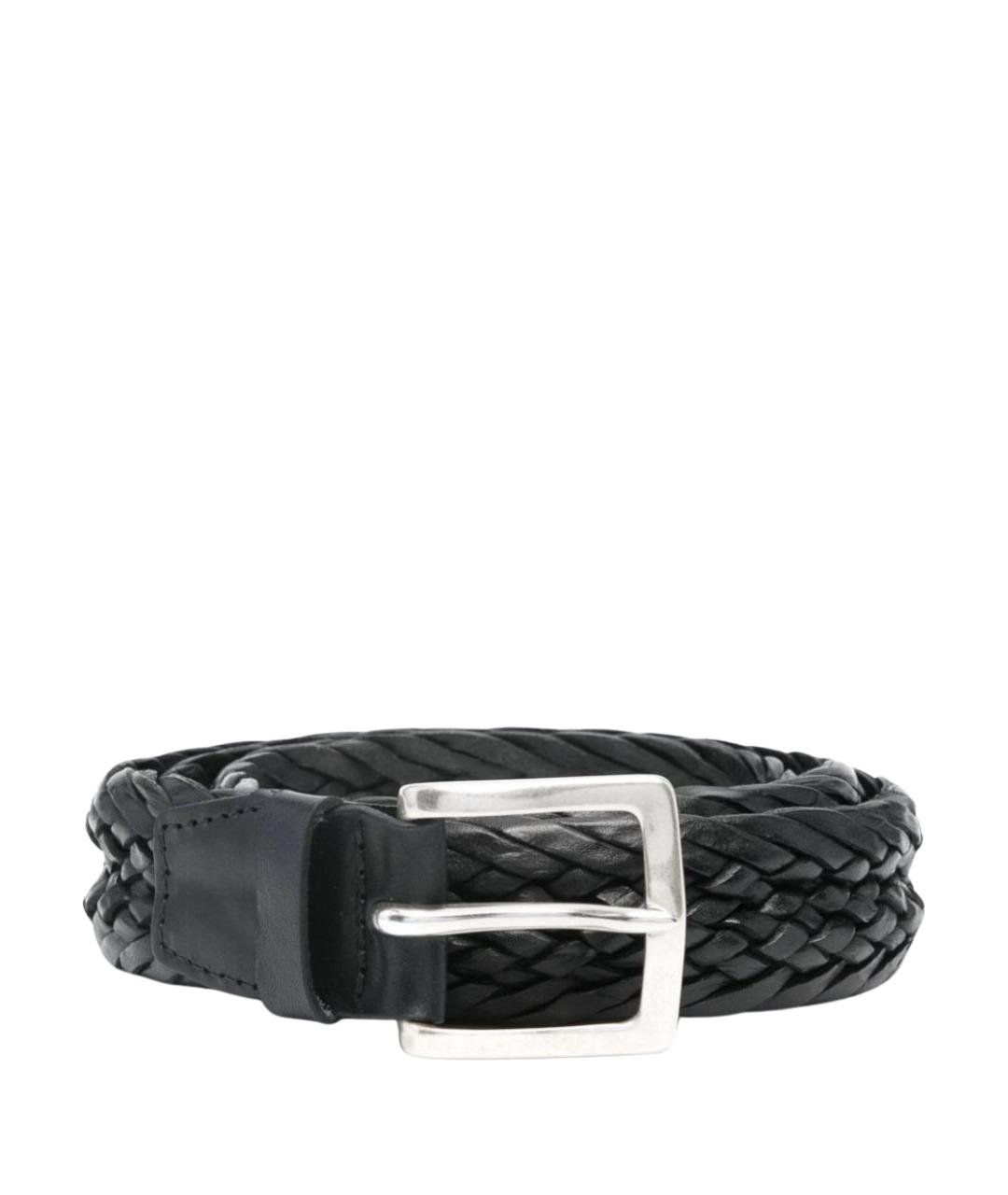 ORCIANI Черный кожаный ремень, фото 1