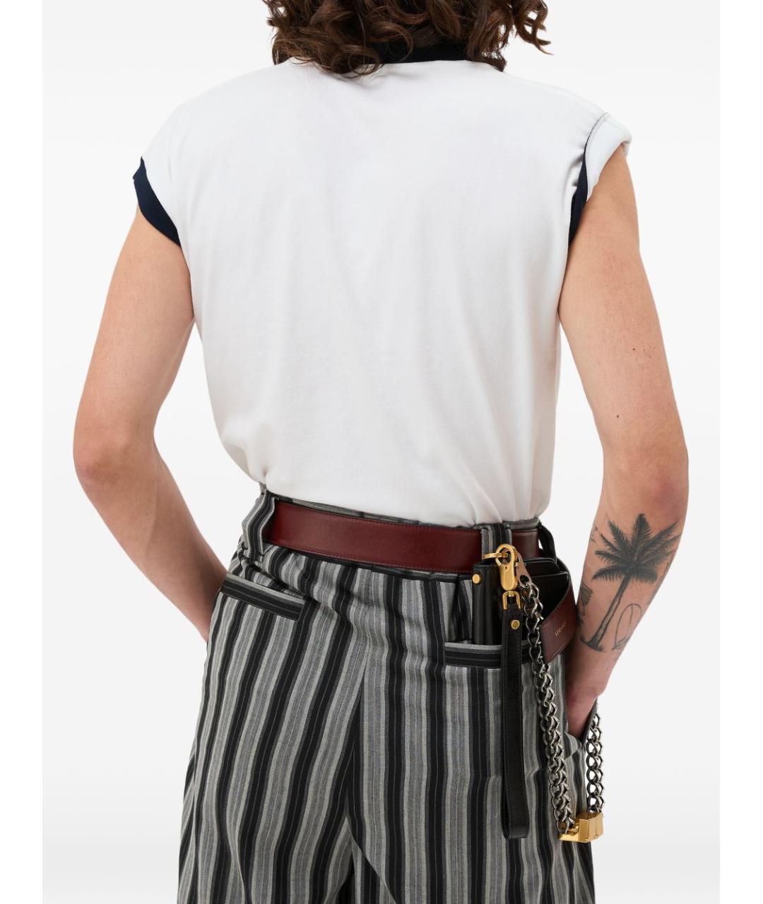 VERSACE Белая хлопковая футболка, фото 4