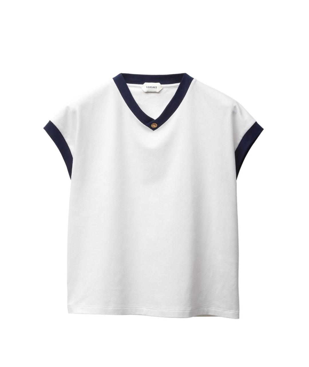 VERSACE Белая хлопковая футболка, фото 1