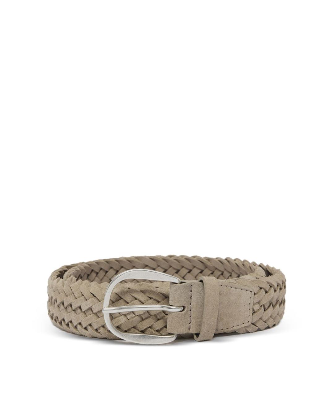 ORCIANI Бежевый кожаный ремень, фото 1