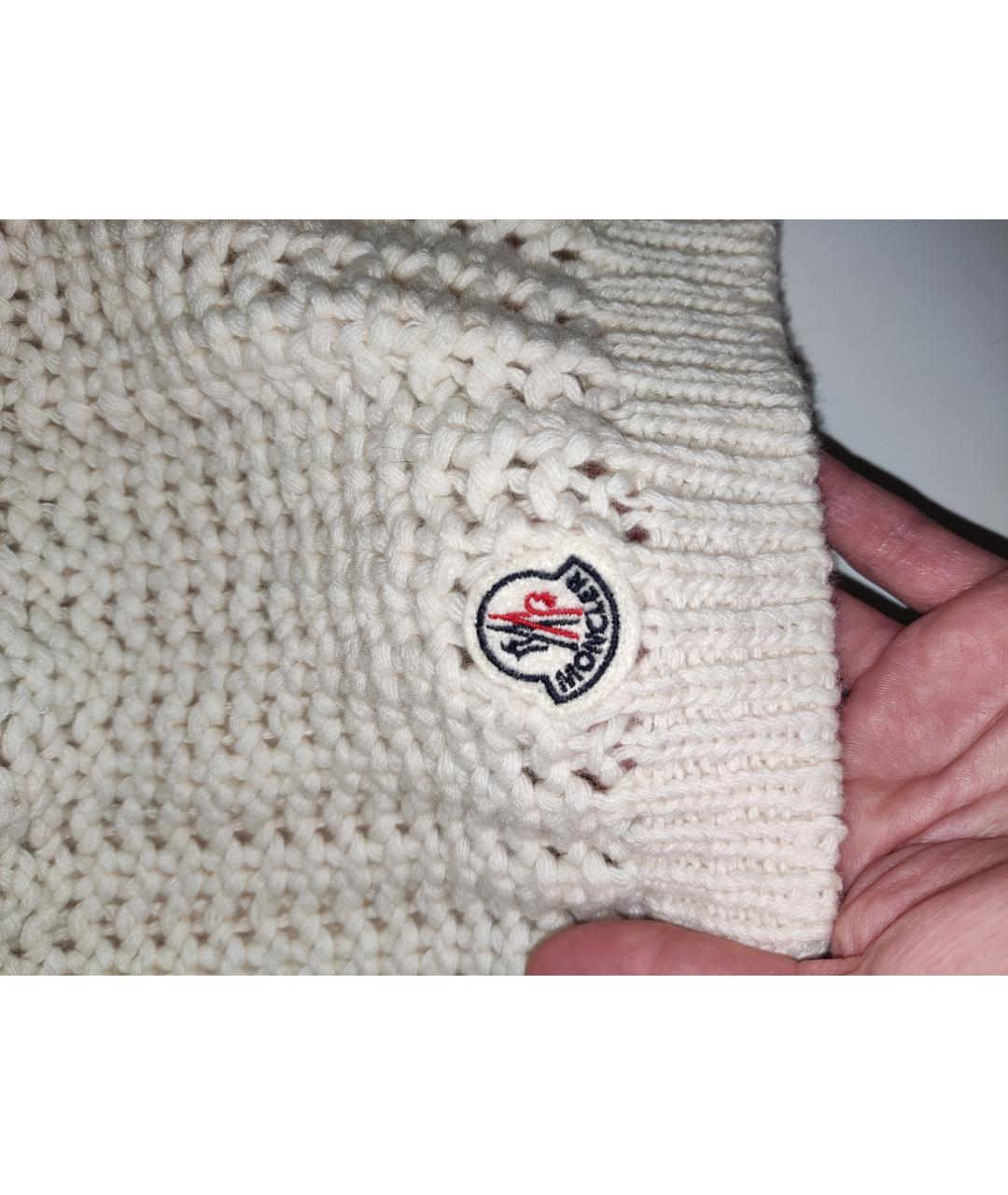 MONCLER Белая шерстяная шапка, фото 2