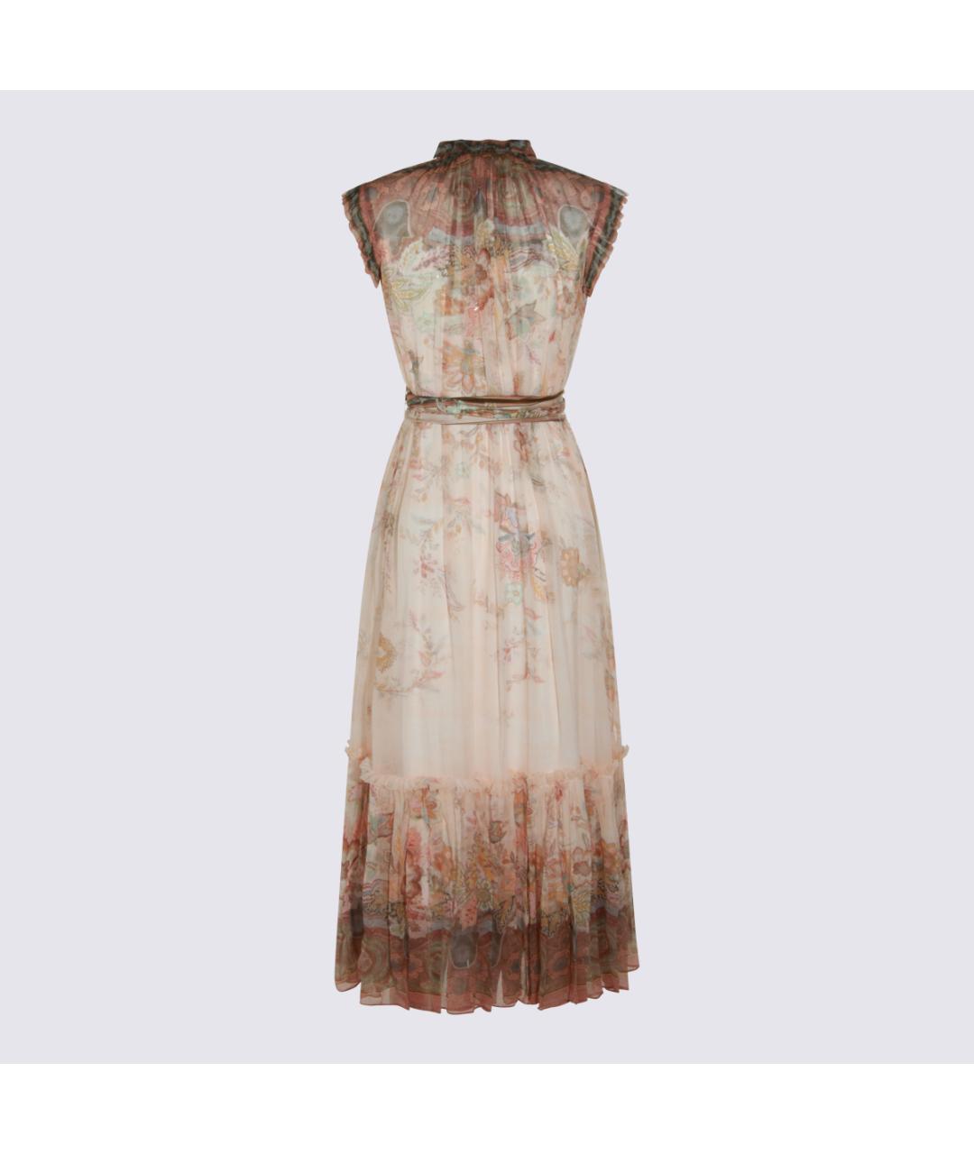 ZIMMERMANN Розовое полиэстеровое повседневное платье, фото 2