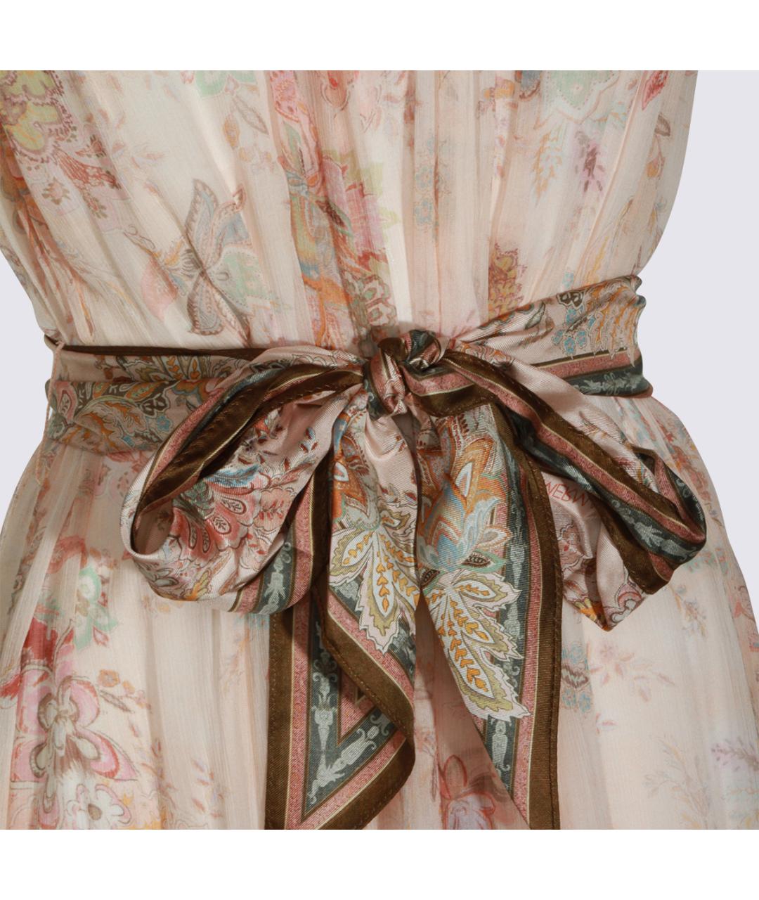 ZIMMERMANN Розовое полиэстеровое повседневное платье, фото 3