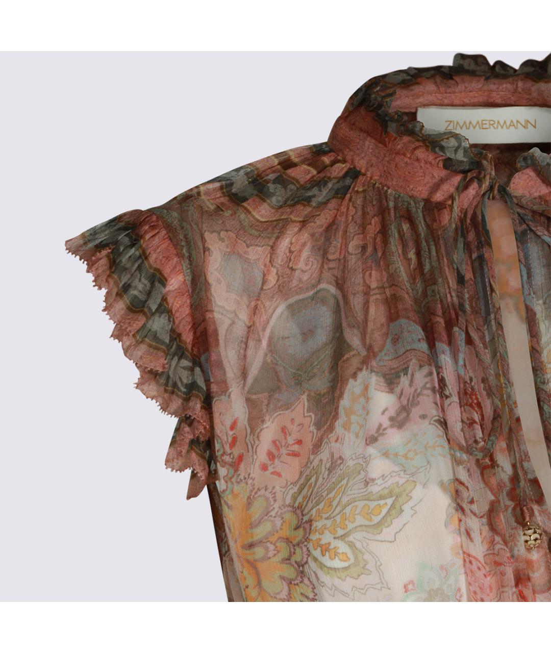 ZIMMERMANN Розовое полиэстеровое повседневное платье, фото 4