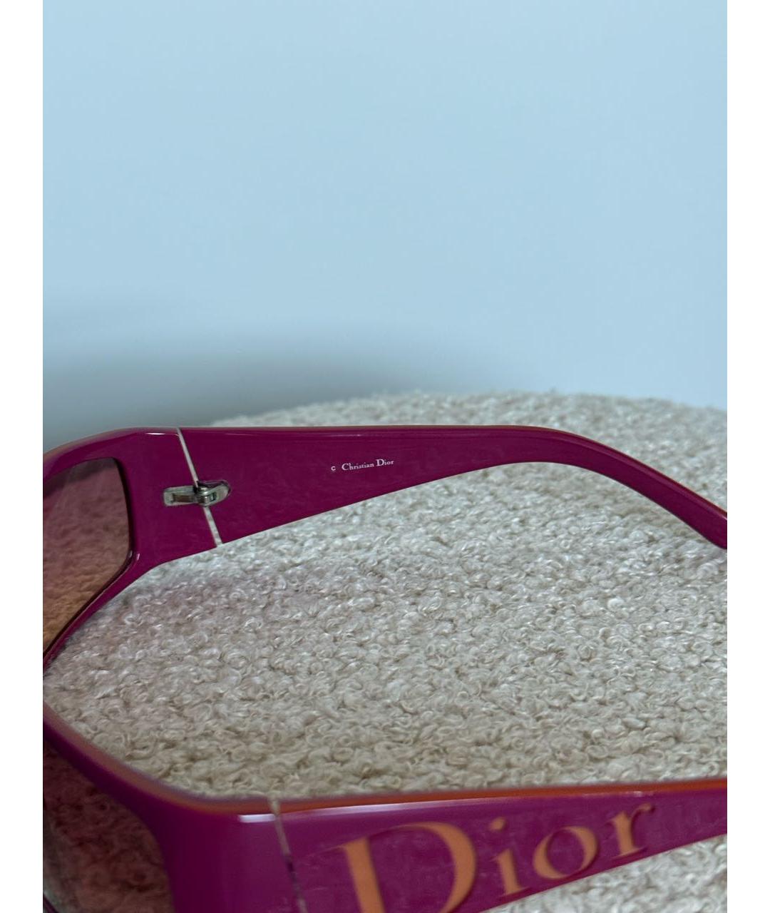 CHRISTIAN DIOR Розовые пластиковые солнцезащитные очки, фото 5