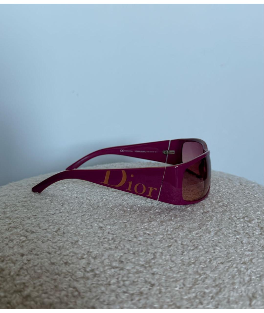 CHRISTIAN DIOR Розовые пластиковые солнцезащитные очки, фото 3