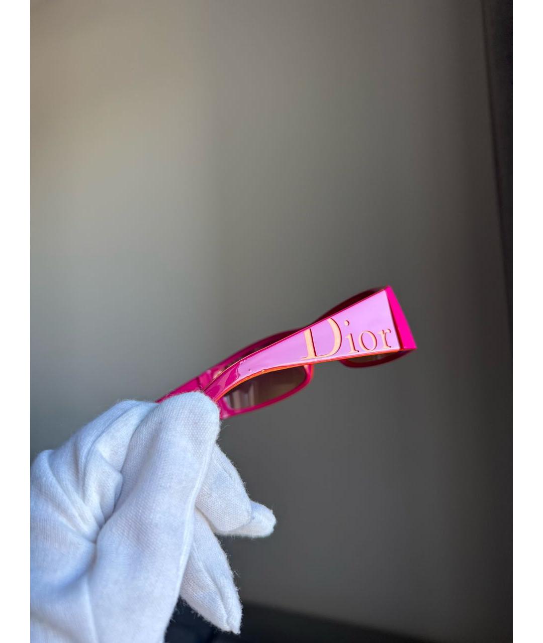 CHRISTIAN DIOR Розовые пластиковые солнцезащитные очки, фото 6