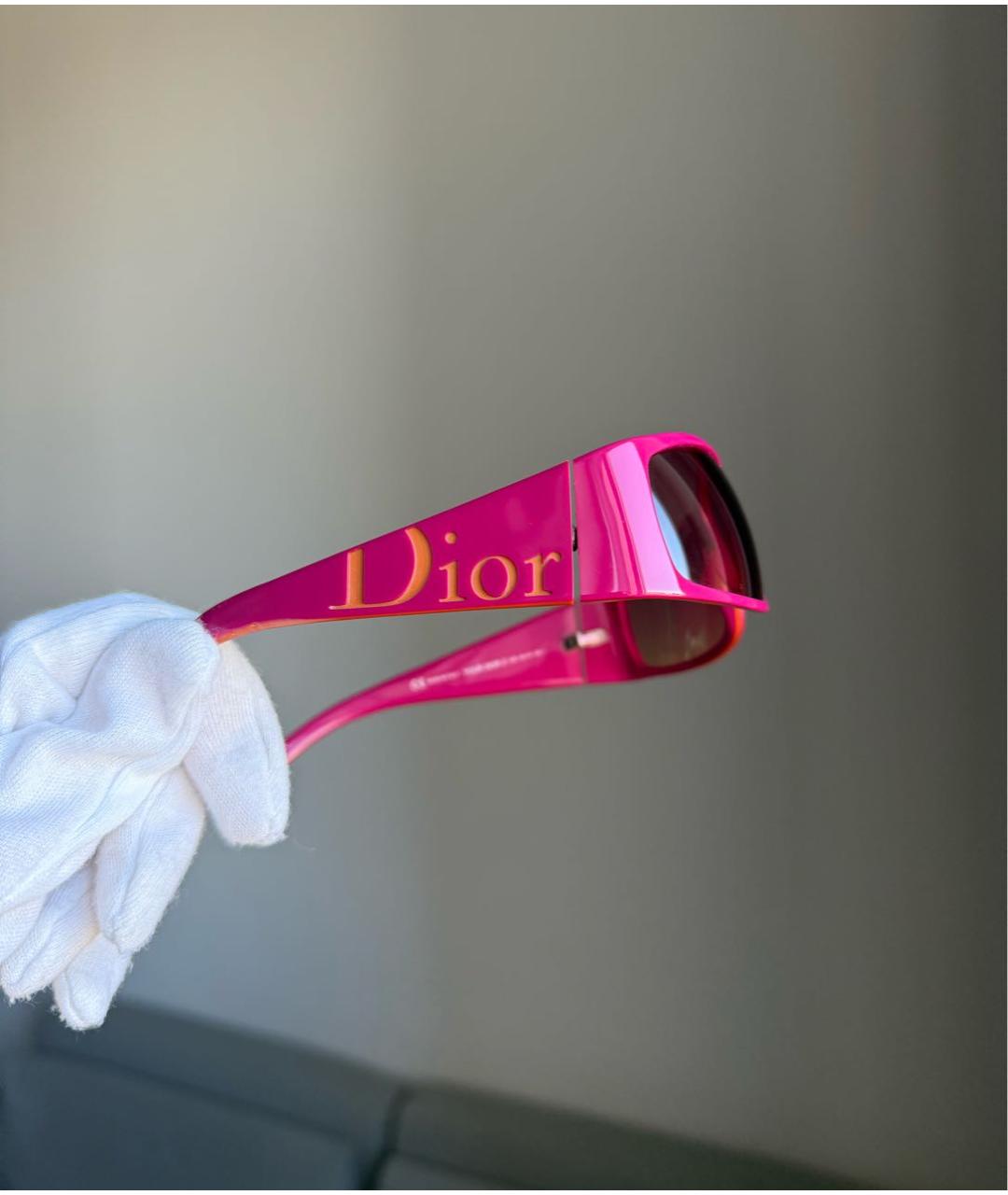 CHRISTIAN DIOR Розовые пластиковые солнцезащитные очки, фото 7